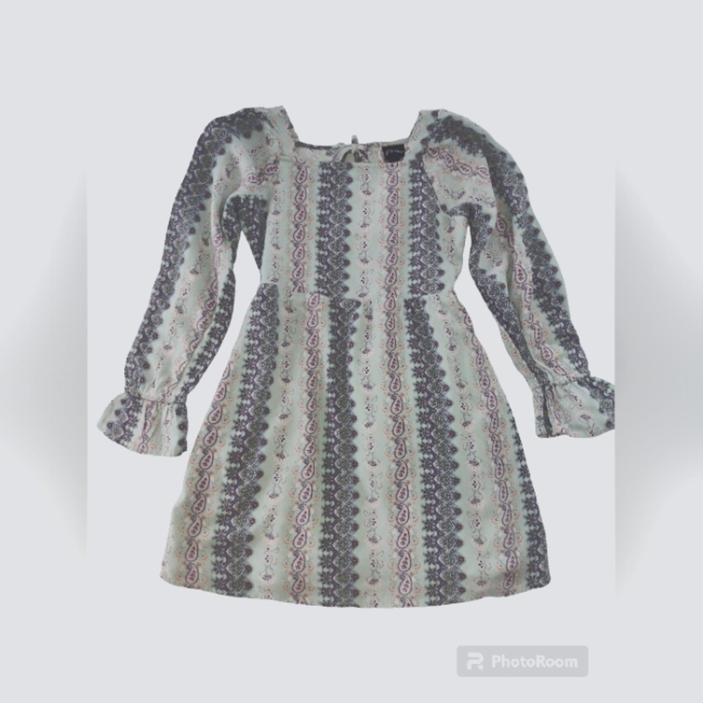 Art Class Long Sleeve Boho Dress Girls Size S (6/6x)